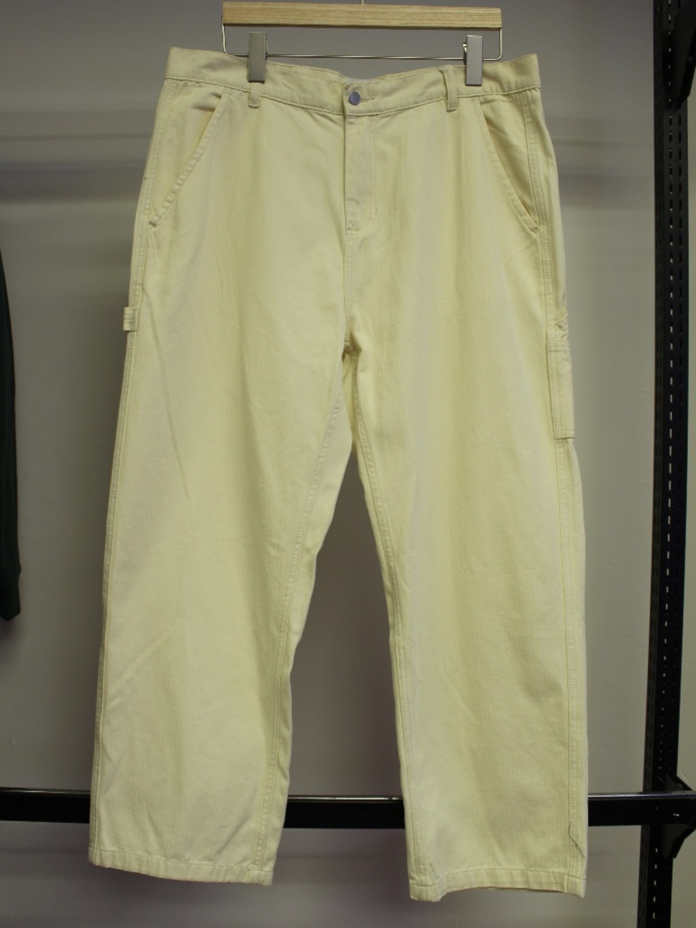 Candice Herringbone Painter Pants - Cream, 36